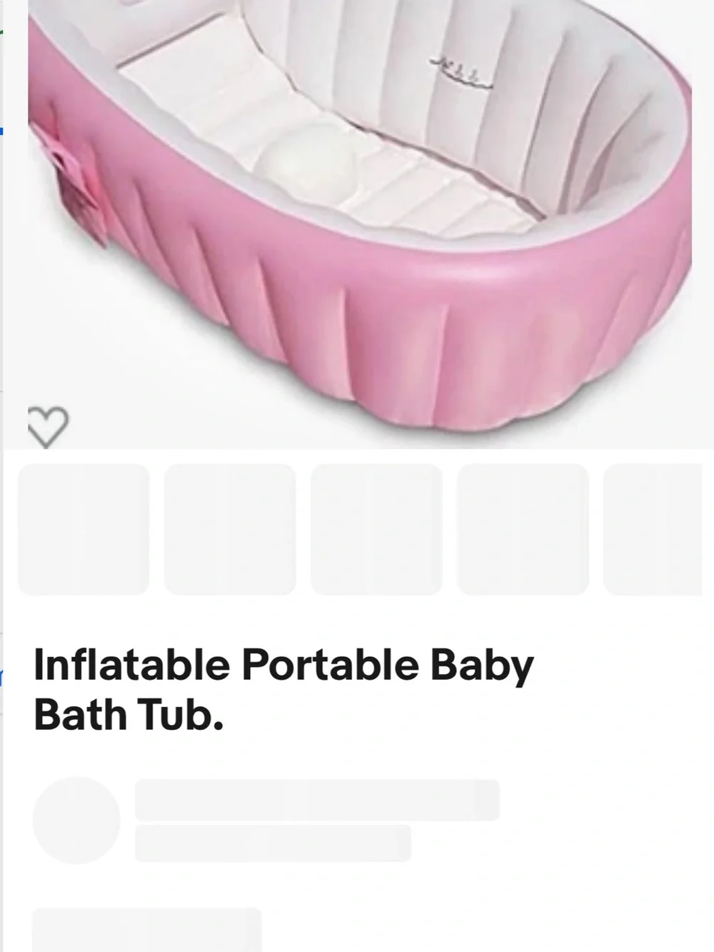 Inflatable Baby Bath Tub - Pink in pkg